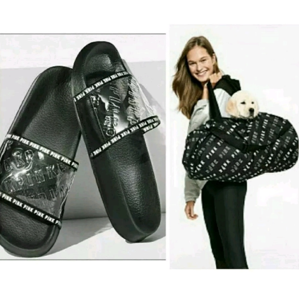 VS PINK Duffle bag and Slides size M (7/8) set